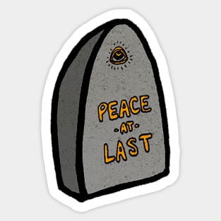 peace at last Sticker